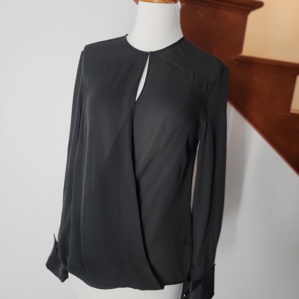 Rag & Bone silk black blouse long sleeves‎ Size XS